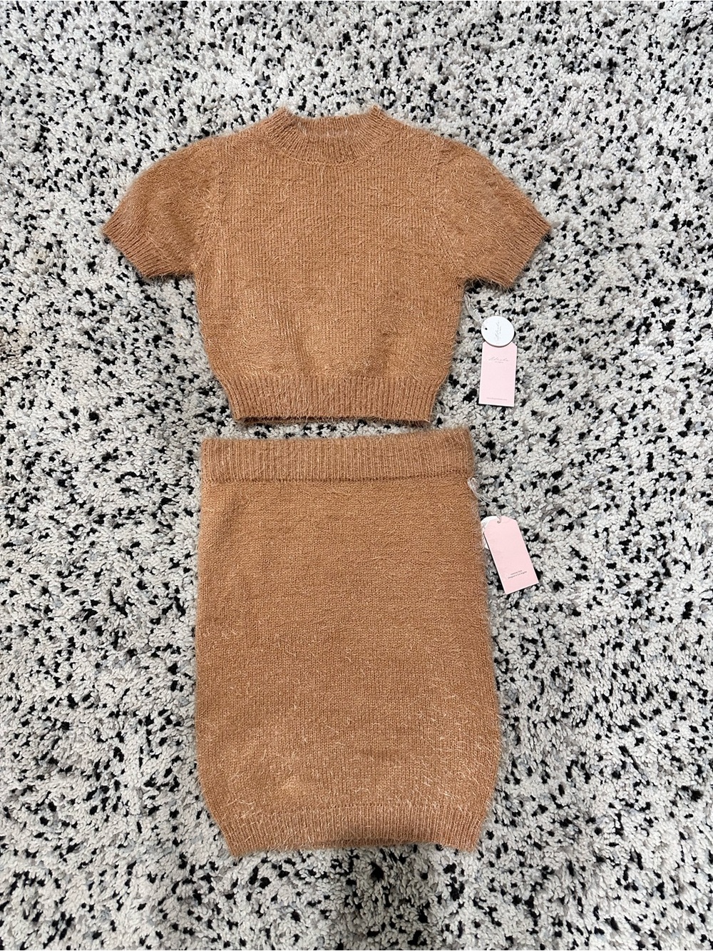 Cozy Two-Piece Knit Set in Camel